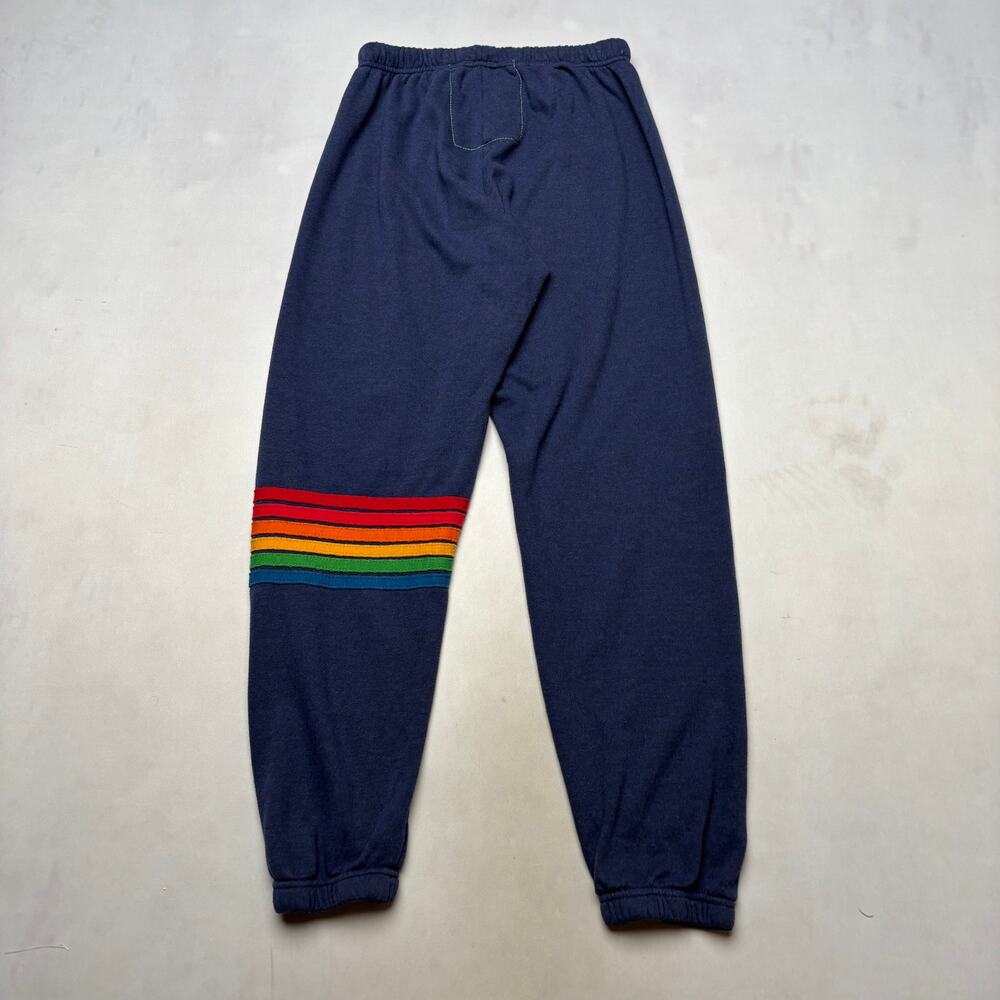 Aviator Nation Rainbow Stitch Sweatpants Joggers Women's Medium Retro Loungewear - Picture 2 of 8